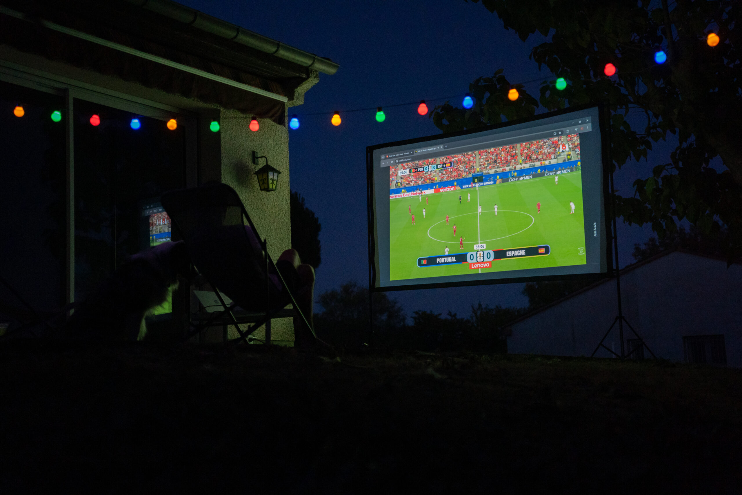 Cinéma plein air ambiance guinguette pour événement